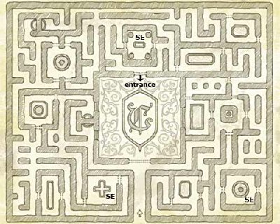 Ecco la mappa del labirinto direttamente presa dalla versione per il computer di Tomb Raider Anniversary :)