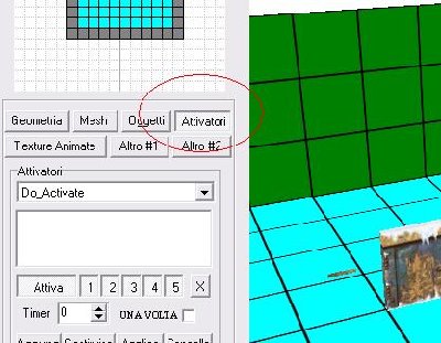 Pannello attivatori con &amp;quot;attiva&amp;quot; premuto