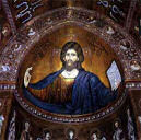 famosa immagine del CRISTO PANTOCLATORE nella Chiesa di Monreale